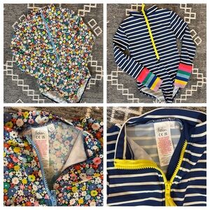 Mini Boden girls one piece swimsuit rashguard bundle size 6/7 small